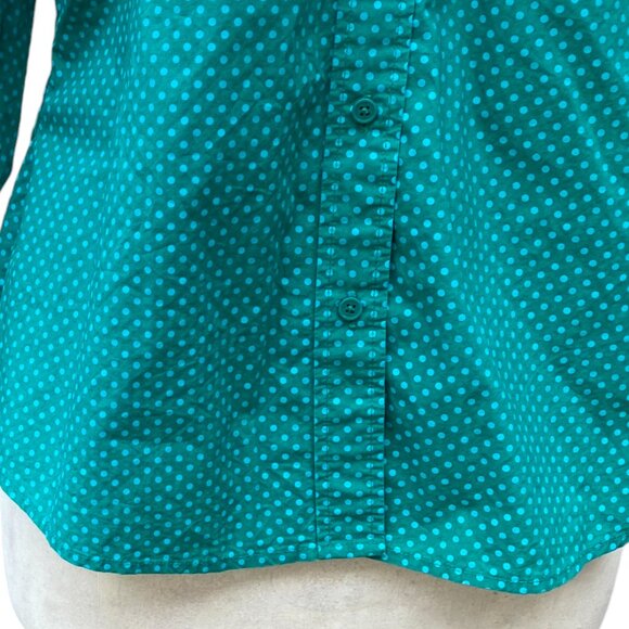 Boden Polka Dot Button Down Shirt Cotton Flip Contrast Cuff Tailored Colorful-10 - Picture 5 of 15